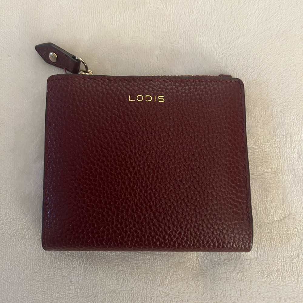 💚Lodis Maroon Leather Wallet🩷